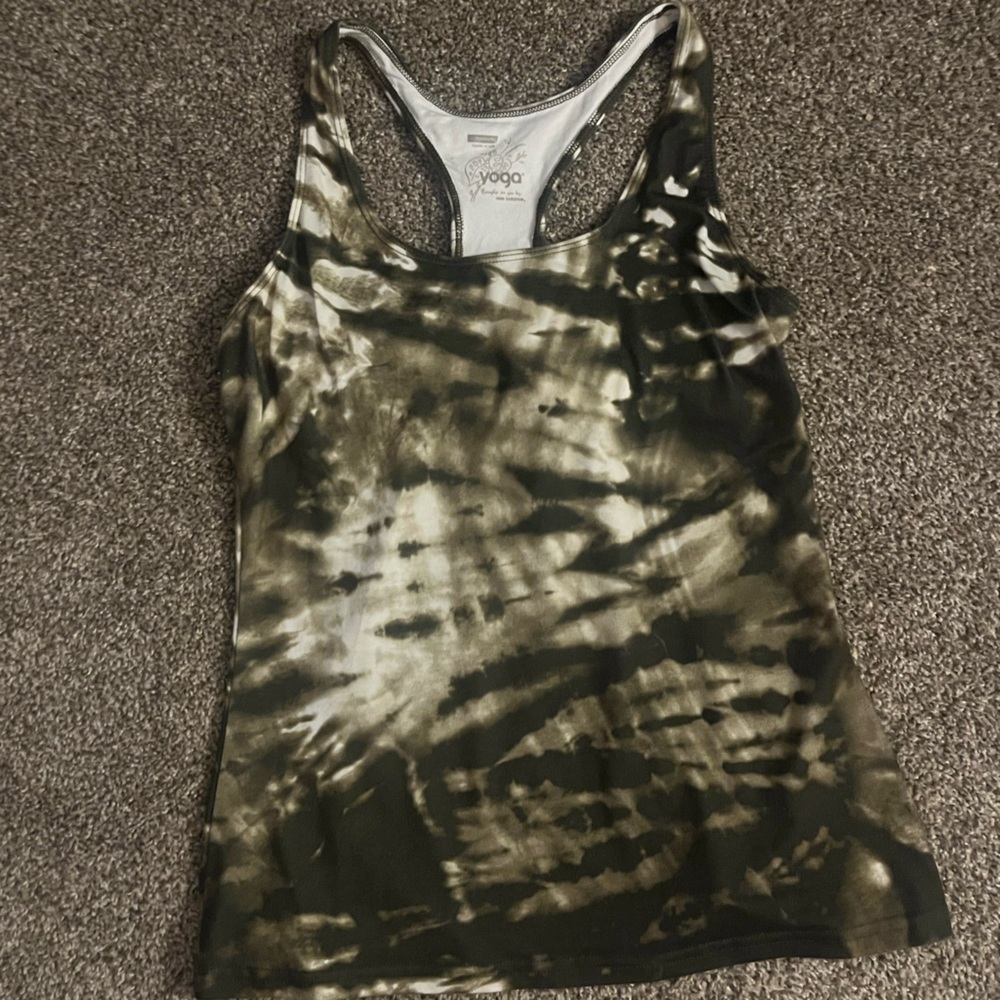 New Balance Tie-Dye Tank Top in Green and White